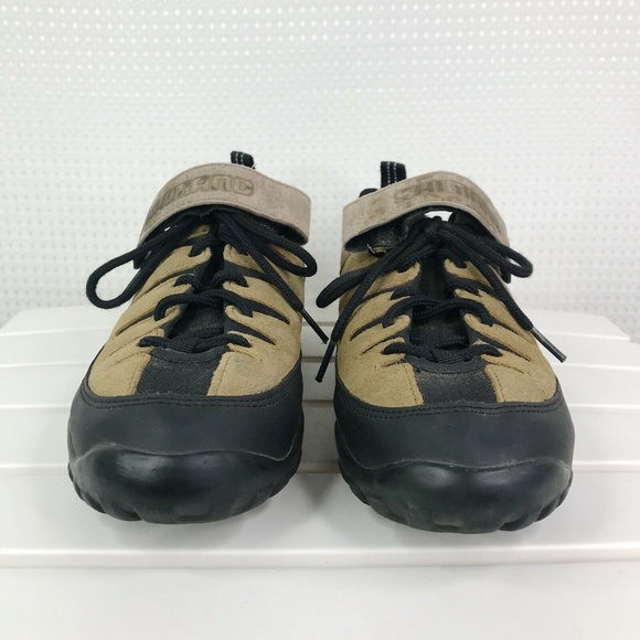 Shimano Mens Cycling Cleats US 10 EUR 44 Beige Tan Black Lace Up SH-M035 - Picture 3 of 9